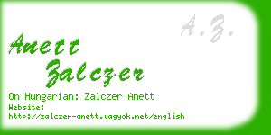 anett zalczer business card